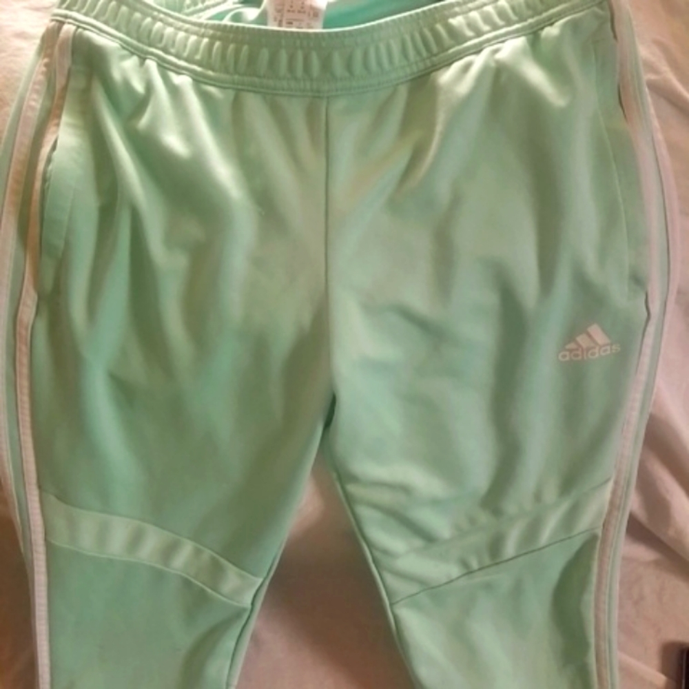 Mint green women's Adidas joggers